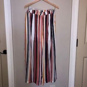Xhilaration Pants - Striped Crop Linen Pants with Slit Details Xhilaration Pants - Striped Crop Linen Pants with Slit Details